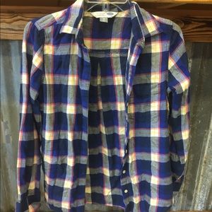 Flannel long sleeve top
